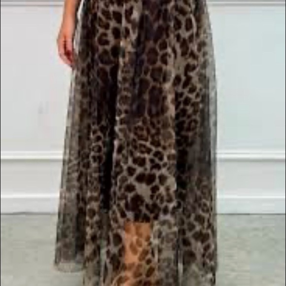 Dresses & Skirts - Leopard Print Maxi Skirt